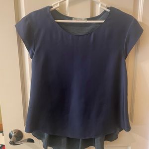 Geren Ford Navy blue silk top - small